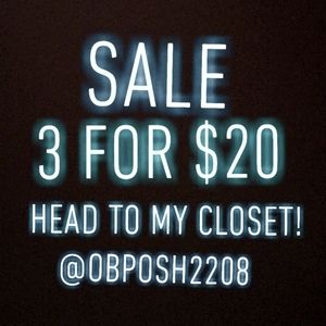 Closet clear out sale